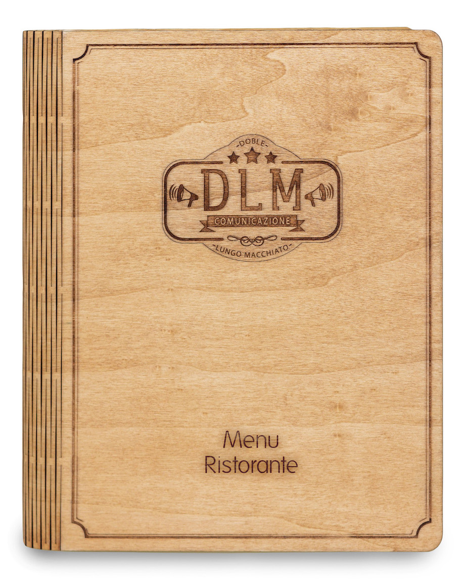 e-Commerce Menu di Legno inciso a Laser DLM Comunicazione
