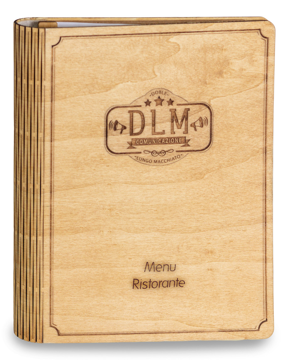 e-Commerce Menu di Legno inciso a Laser DLM Comunicazione