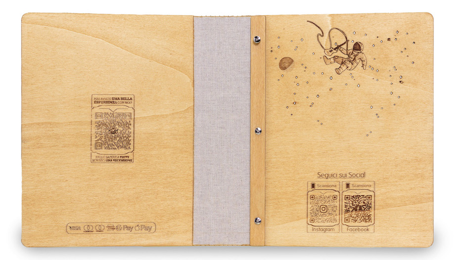 e-Commerce Menu di Legno inciso a Laser DLM Comunicazione