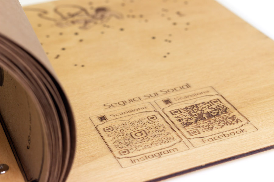 e-Commerce Menu di Legno inciso a Laser DLM Comunicazione